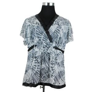 Lane Bryant Polyester Short Sleeve Top with Waist Strap Womens 18/20